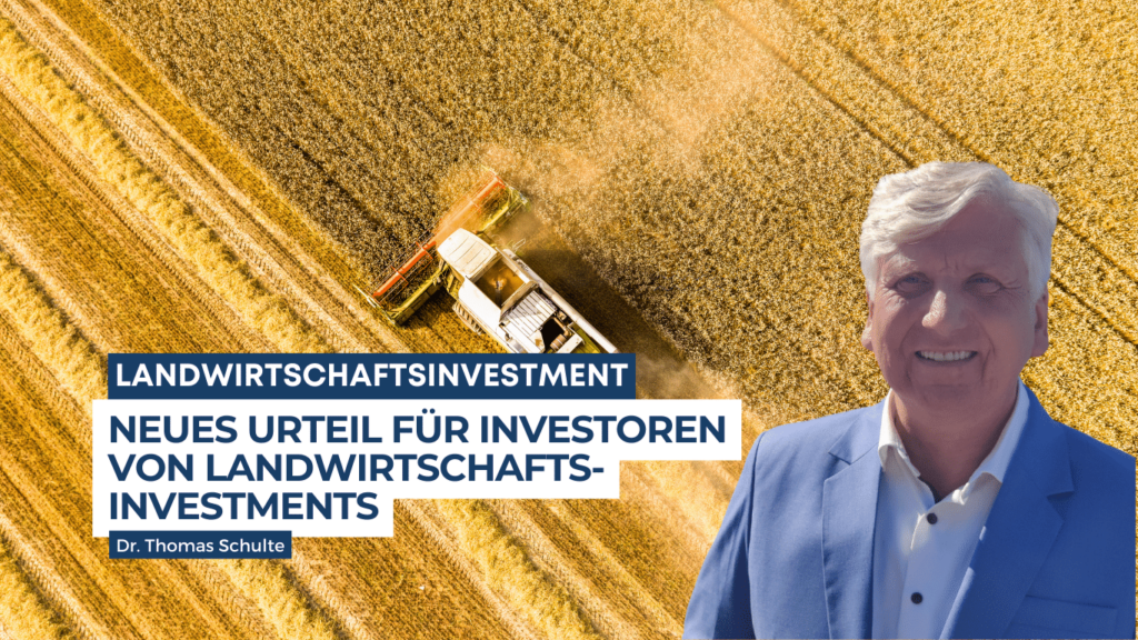 Dr Thomas Schulte - Verträge Landwirtschaftsinvestment