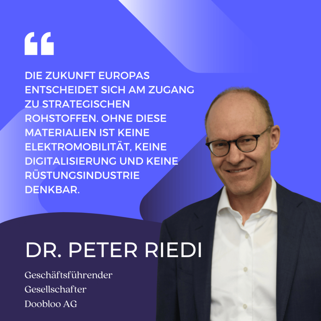 Die Zukunft Europas und die Rohstoffe - Dr Peter Riedi