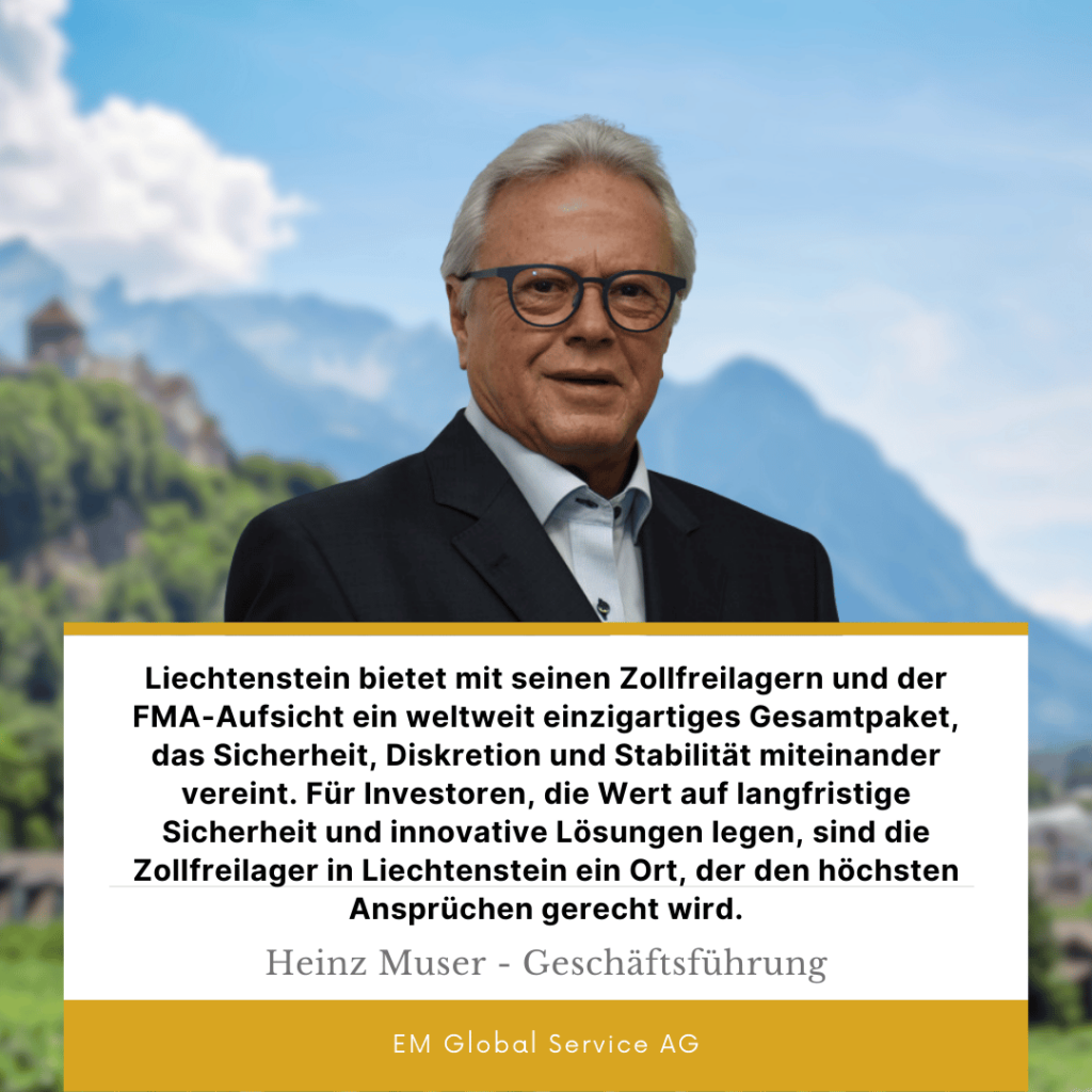 Heinz Muser erklärt Zollfreilager in Liechtenstein