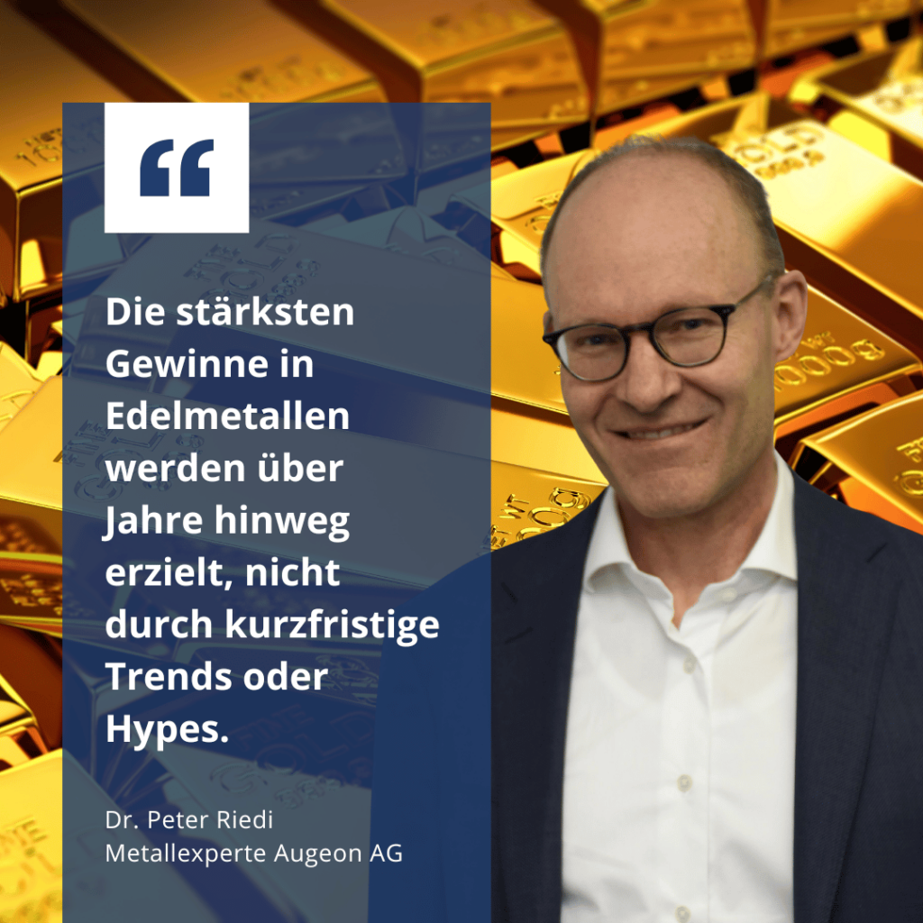 Gewinne mit Edelmetallen - Dr Peter Riedi