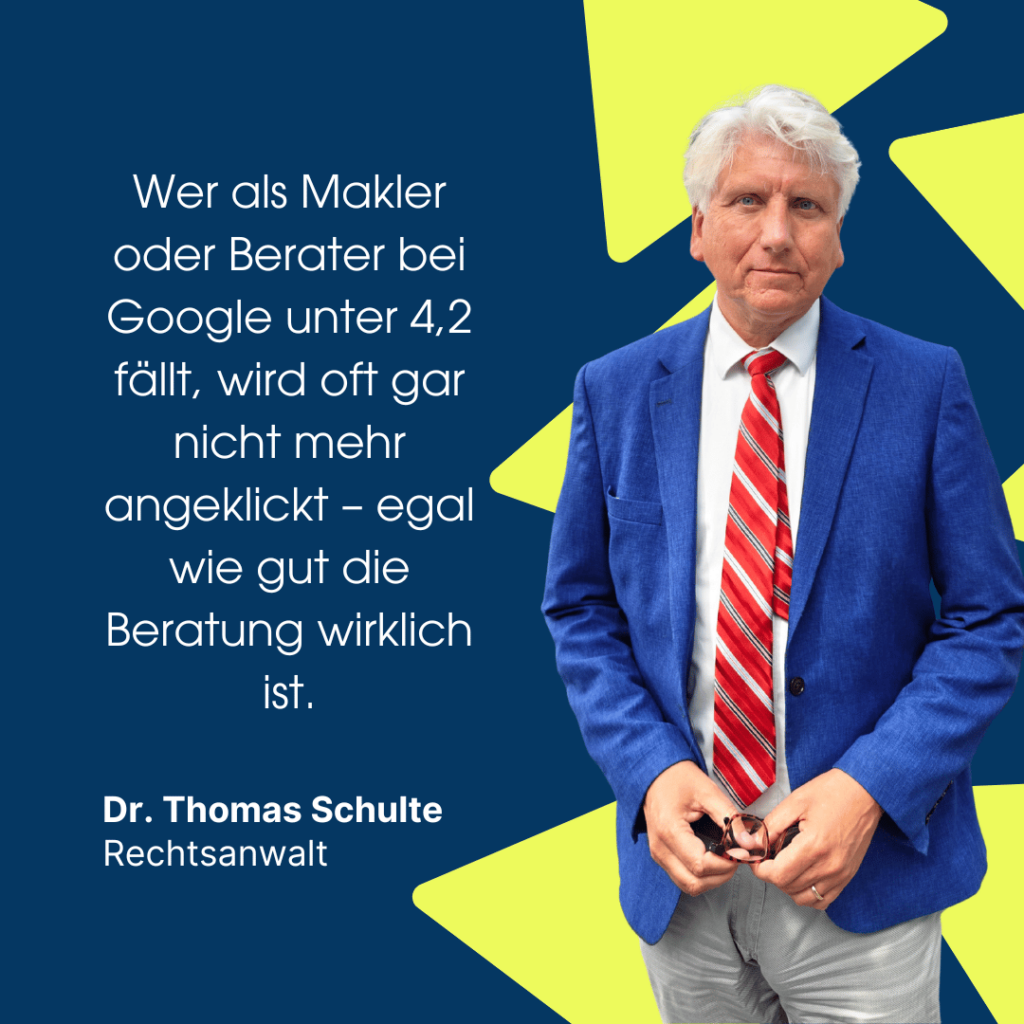 Makler mit 4,2 Google Bewertungen - Dr Thomas Schulte